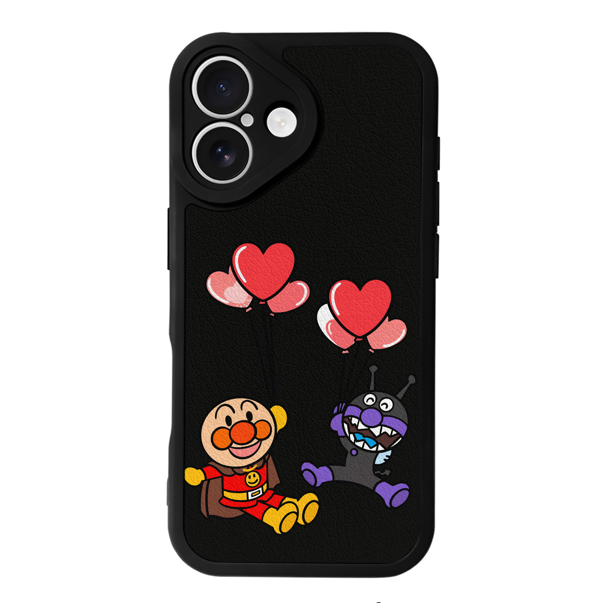 （画像用） アンパンマン Anpanman 【iPhone 16シリーズ対応】シリコンスマホケース（レザー調） 材質：シリコン